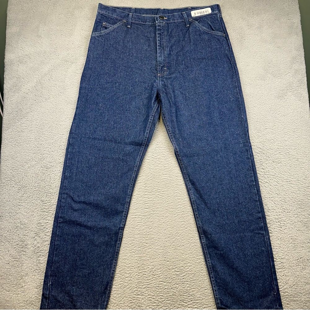 Bulwark FR Jeans Mens 40x34 Blue Denim Flame Resistant Work Wear Straight Casual